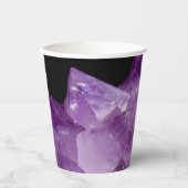 Amethyst Raw Stones Papieren Bekers (Voorkant)