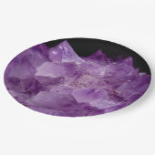 Amethyst Raw Stones Papieren Bordje (Gekanteld)