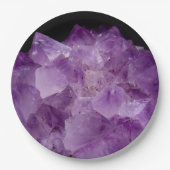 Amethyst Raw Stones Papieren Bordje (Voorkant)