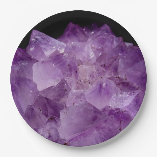 Amethyst Raw Stones Papieren Bordje (Voorkant)