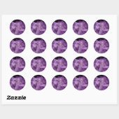 Amethyst Raw Stones Ronde Sticker (Vel)