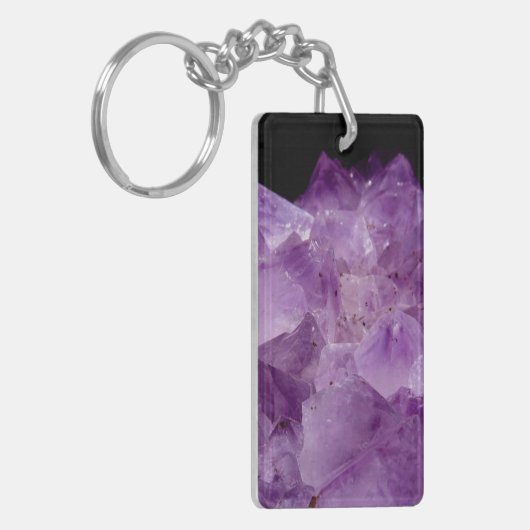 Amethyst Raw Stones Sleutelhanger (Voorkant Links)