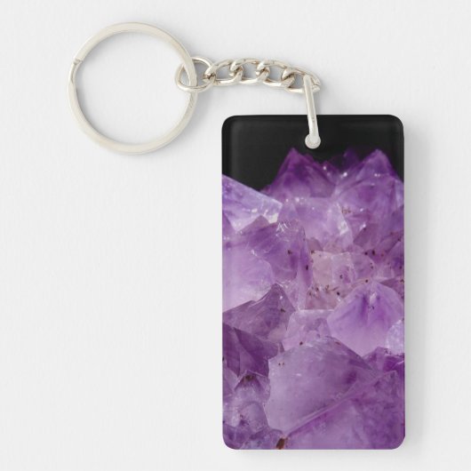 Amethyst Raw Stones Sleutelhanger (Voorkant)