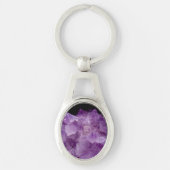Amethyst Raw Stones Sleutelhanger (Voorkant)