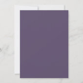 Amethyst Roos Bladerige Bruiloft Kaart (Achterkant)
