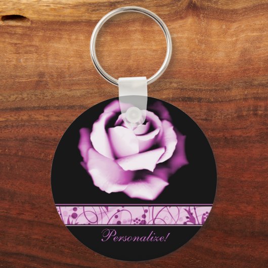 Amethyst Roos Sleutelhanger (Voorkant)