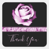 Amethyst Roos Wedding Dank je Stickers (Voorkant)