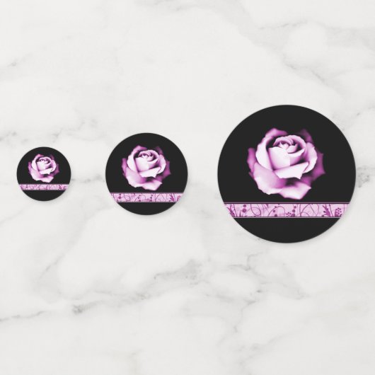 Amethyst Roos Wedding Shower Table Confetti (Voorkanten)