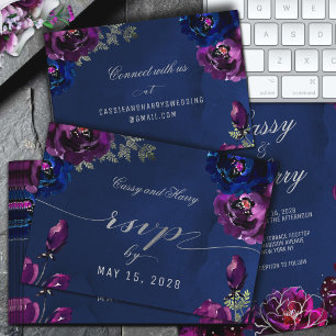 Amethyst Saffier Navy Juwelen Tinten Trouw Online RSVP Kaartje