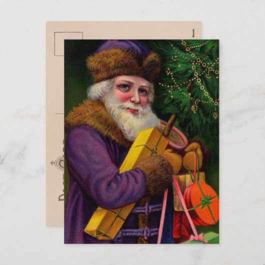 Amethyst Santa Briefkaart (Voorkant / Achterkant)