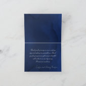 Amethyst Sapphire Navy Jewel Tone Wedding Bedankkaart (Binnen)