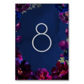 Amethyst Sapphire Navy Jewel Tone Wedding Floating Kaart (Achterkant)