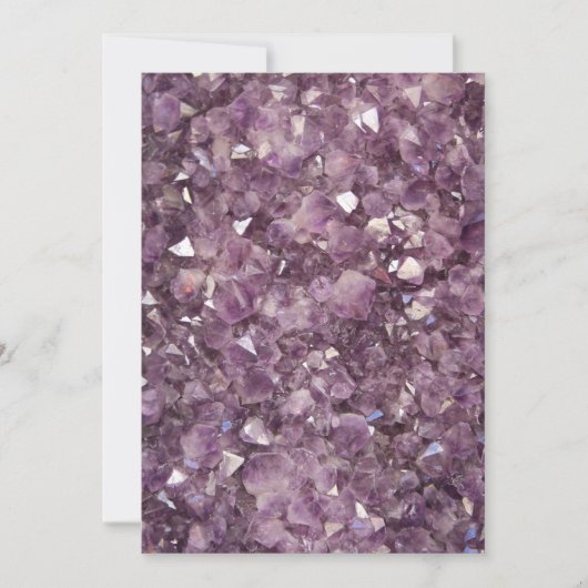 Amethyst Semi Precious Stone Invitation Kaart (Voorkant)