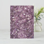 Amethyst Semi Precious Stone Invitation Kaart (Staand voorkant)
