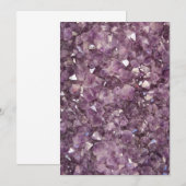 Amethyst Semi Precious Stone Invitation Kaart (Voorkant / Achterkant)