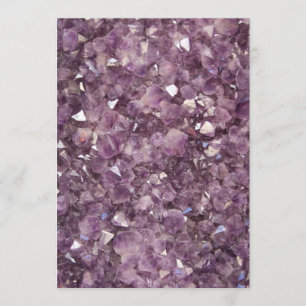 Amethyst Semi Precious Stone Invitation Kaart