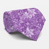 Amethyst Sierlijk Botanisch Stropdas (Opgerold)