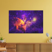 Amethyst Sky, Golden Planet n Nebula Canvas Print (Insitu (Woonkamer))