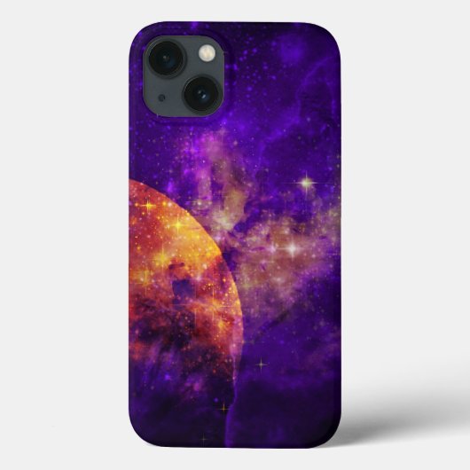 Amethyst Sky, Golden Planet n Nebula iPad Case (Achterkant)