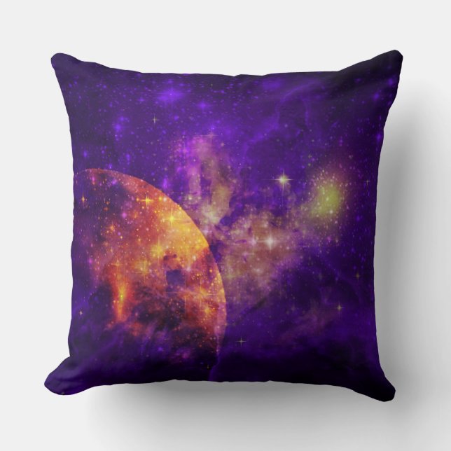 Amethyst Sky, Golden Planet n Nebula Sierkussen (Voorkant)