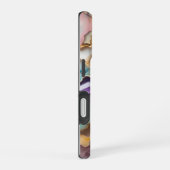 Amethyst & Smaragd Kristal Geodes – Elegant Marmer iPhone 16 Hoesje (Rechterkant)