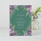 Amethyst Sparren Orchidee Huwelijk Kaart (Staand voorkant)