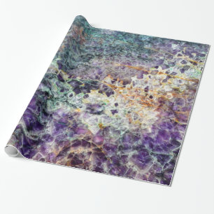 amethyst-steen textuurpatroon rotsgem mineraal am cadeaupapier