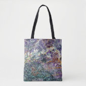 amethyst-steen textuurpatroon rotsgem mineraal am tote bag (Voorkant)