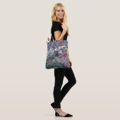 amethyst-steen textuurpatroon rotsgem mineraal am tote bag (Op model)