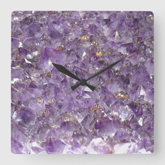 Amethyst-stone wandklok (Voorkant)