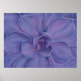 Amethyst Succulent Print | Purple Botanical Art