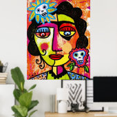 Amethyst Sugar Sull Frida door SilberZweigArts Poster (Thuiskantoor)