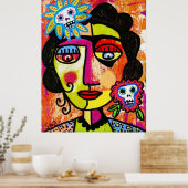 Amethyst Sugar Sull Frida door SilberZweigArts Poster (Keuken)