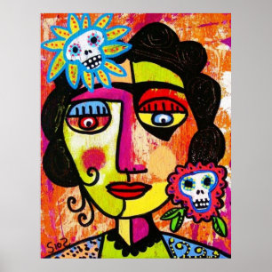Amethyst Sugar Sull Frida door SilberZweigArts Poster