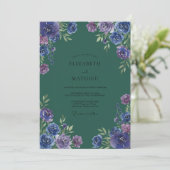 Amethyst Teal Ranunculus Gedempte Eucalyptus Bruil Kaart (Staand voorkant)
