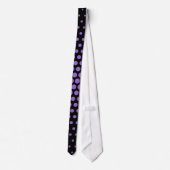 Amethyst Techno Stippen Modern Zwart Stropdas (Achterkant)
