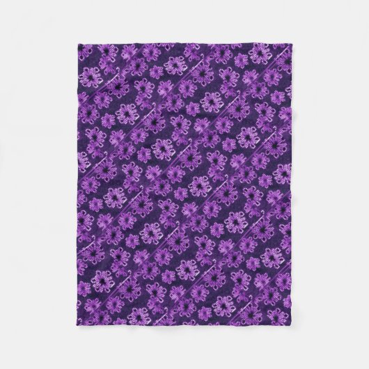 Amethyst tegen middernacht fleece deken (Voorkant)