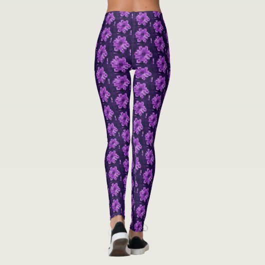 Amethyst tegen middernacht leggings (Achterkant)
