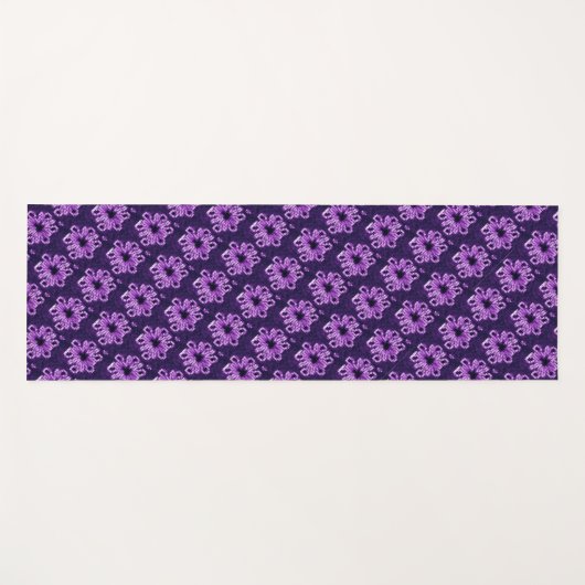 Amethyst tegen middernacht yogamat (Voorkant (horizontaal))