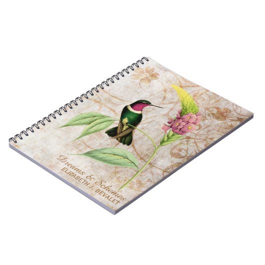 Amethyst Throated Hummingbird Notitieboek (Linkerzijde)