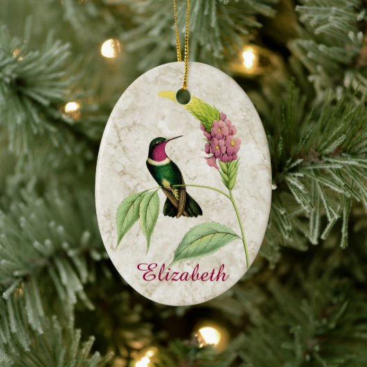Amethyst Throated Hummingbird Ornament (Boom)