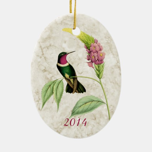 Amethyst Throated Hummingbird Ornament (Achterkant)