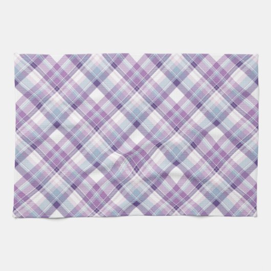Amethyst Tinten Geruit  Theedoek (Horizontaal)