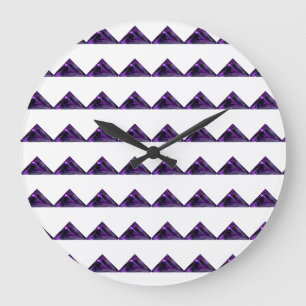 Amethyst Triangle, February Birthstone, Purple Grote Klok