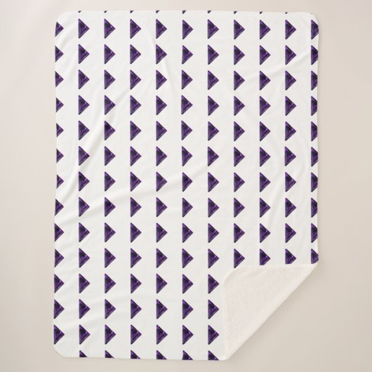 Amethyst Triangle, February Birthstone, Purple Sherpa Deken (Voorkant)