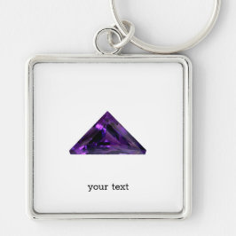 Amethyst Triangle, February Birthstone, Purple Sleutelhanger