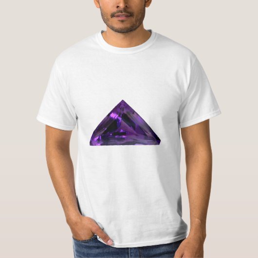 Amethyst Triangle Gemstone T-Shirt (Voorkant)