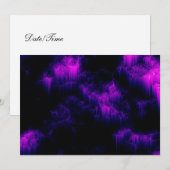 Amethyst-uitnodiging Kaart (Voorkant / Achterkant)