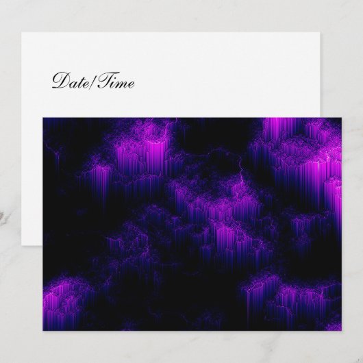 Amethyst-uitnodiging Kaart (Voorkant / Achterkant)