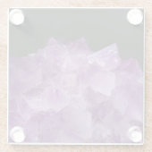 Amethyst Uncut Stones Glazen Onderzetter (Achterkant)